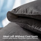 Globon Feather Down Comforter All Season, 100% Cotton Shell, Dark Grey