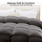 Globon Feather Down Comforter All Season, 100% Cotton Shell, Dark Grey