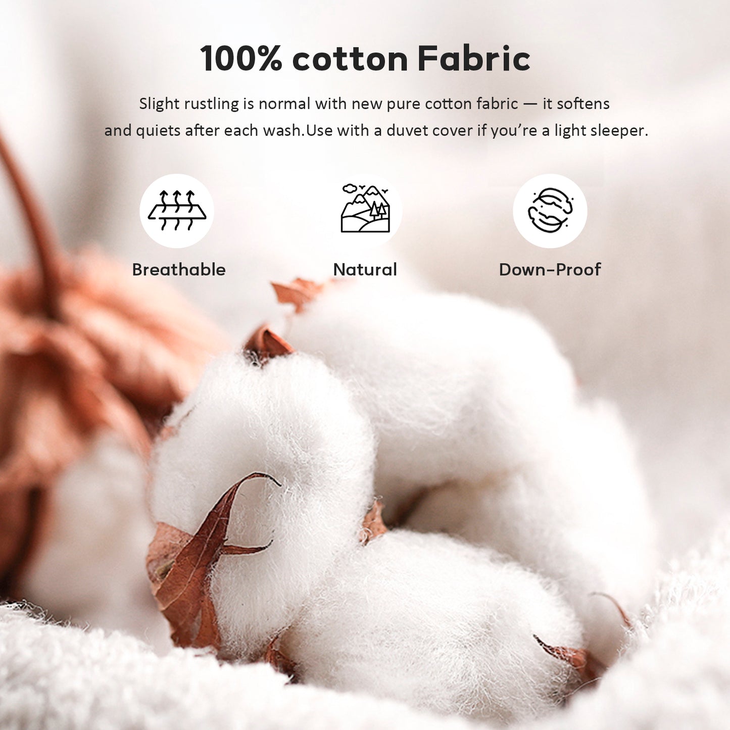 Globon Feather Down Comforter ,100% Cotton Shell , White Color