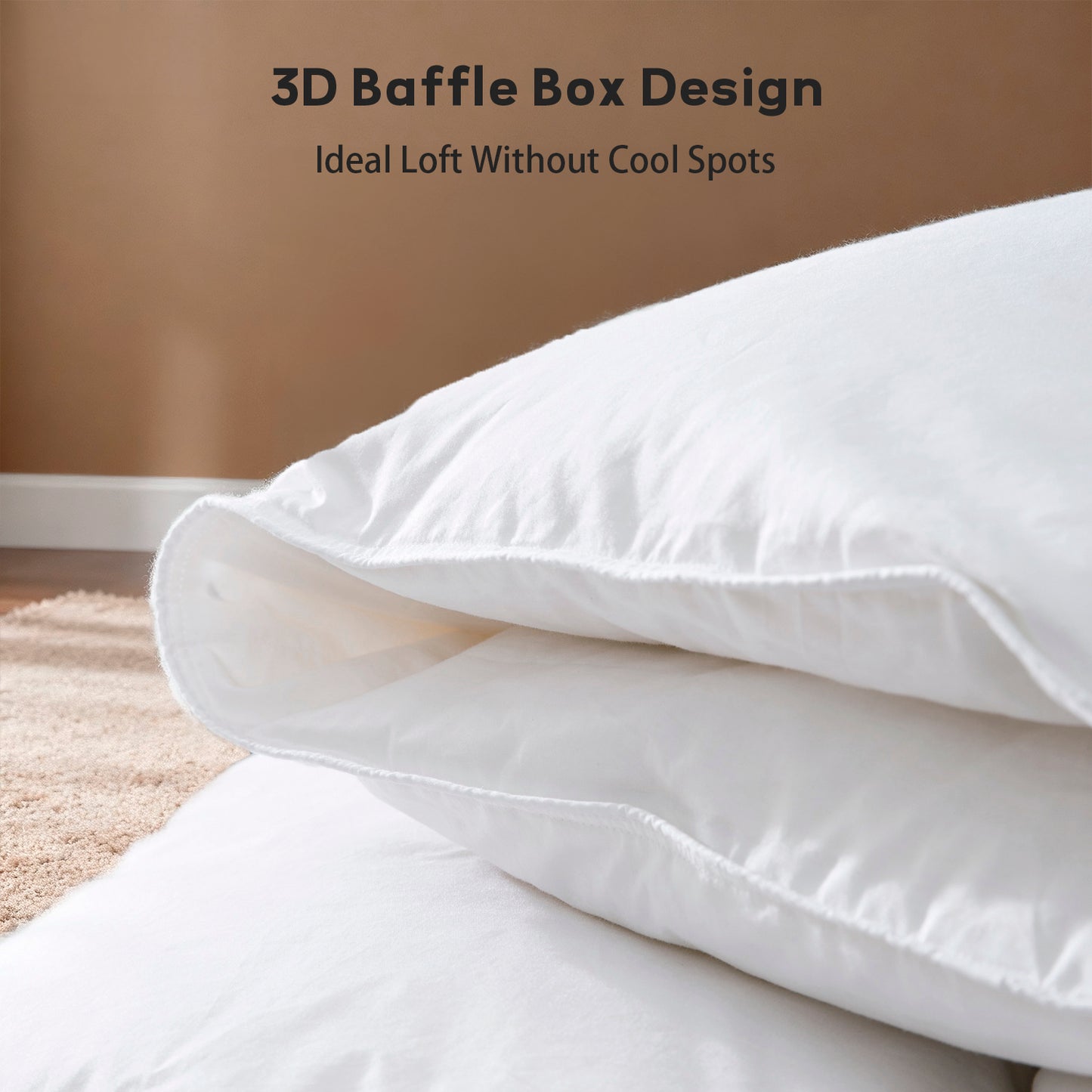 Globon Feather Down Comforter ,100% Cotton Shell , White Color