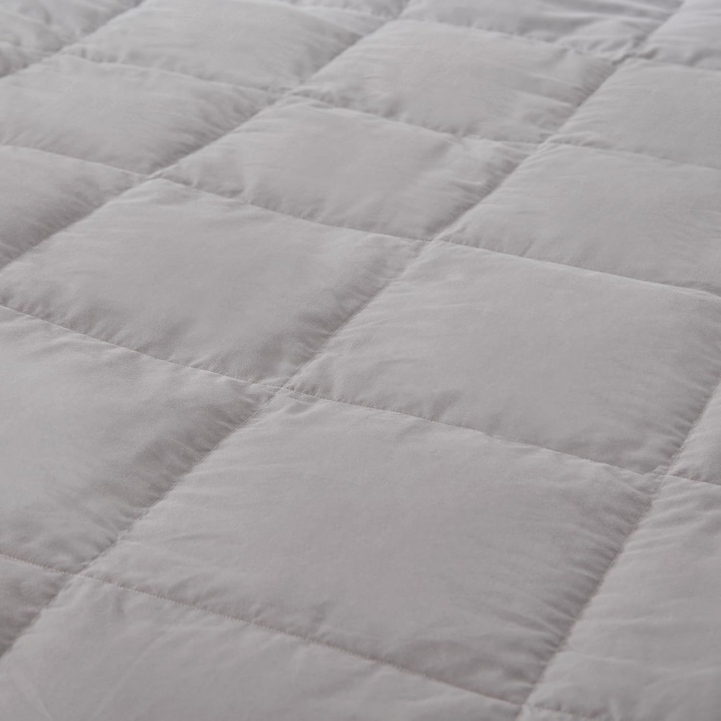 Globon Summer Down Blanket , Extra Lightweight  for Hot Sleepers, Noiseless & Extra Soft,12 Ounce Fill Weight, Grey