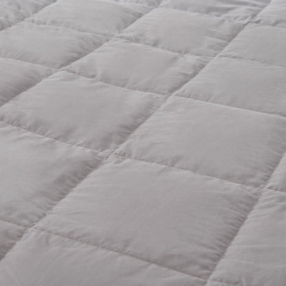 Globon Summer Down Blanket , Extra Lightweight  for Hot Sleepers, Noiseless &amp; Extra Soft,12 Ounce Fill Weight, Grey