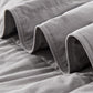 Globon Summer Down Blanket , Extra Lightweight  for Hot Sleepers, Noiseless & Extra Soft,12 Ounce Fill Weight, Grey