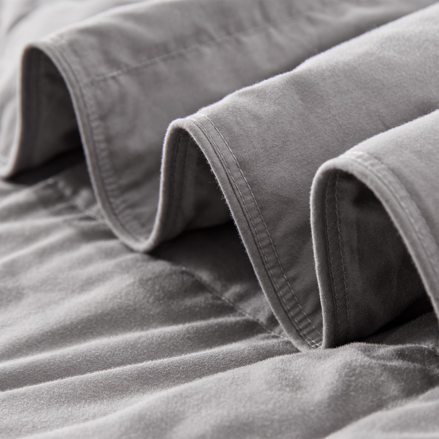 Globon Summer Down Blanket , Extra Lightweight  for Hot Sleepers, Noiseless &amp; Extra Soft,12 Ounce Fill Weight, Grey