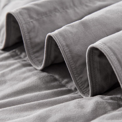 Globon Summer Down Blanket , Extra Lightweight  for Hot Sleepers, Noiseless &amp; Extra Soft,12 Ounce Fill Weight, Grey