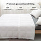 Globon Lightweight Goose Down Comforter King Size, Summer Blanket for Hot Sleepers, Soft Noiseless Shell, White